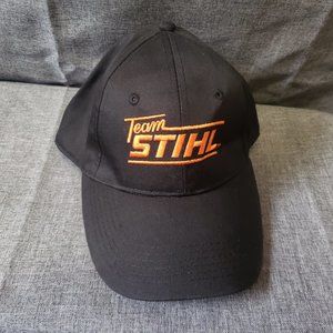 Stihl Outfitters Apparel Team Stihl Black / Orange Embroidered Baseball Cap Hat